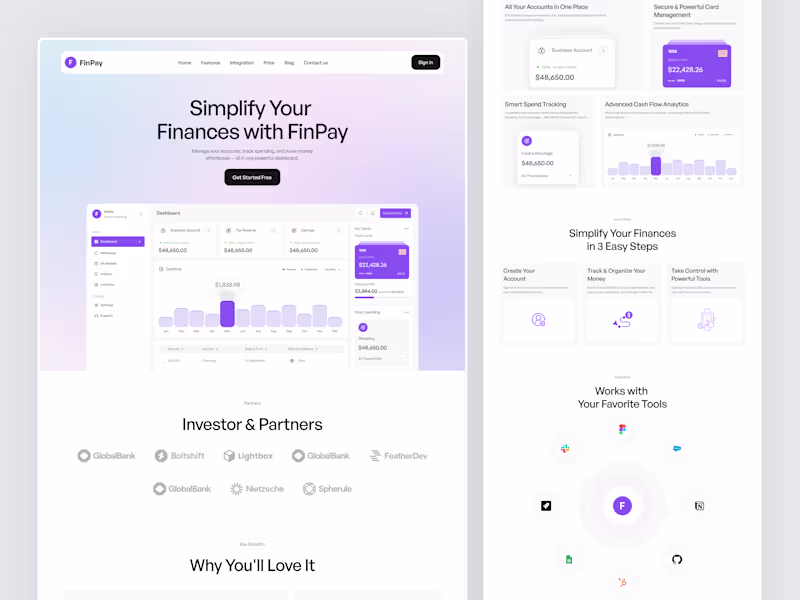Cover image for Designed a modern Fintech SaaS