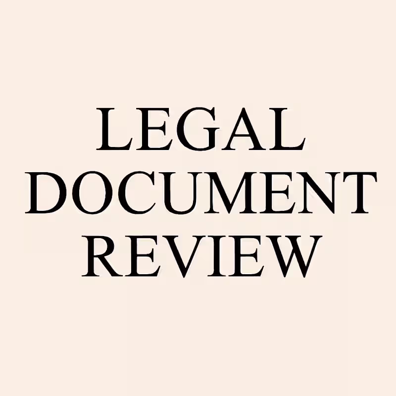 Cover image for Legal Document Review