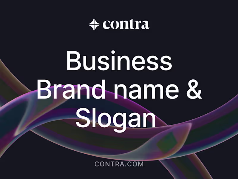 Cover image for I will provide Certified Business Name & slogan for your brand