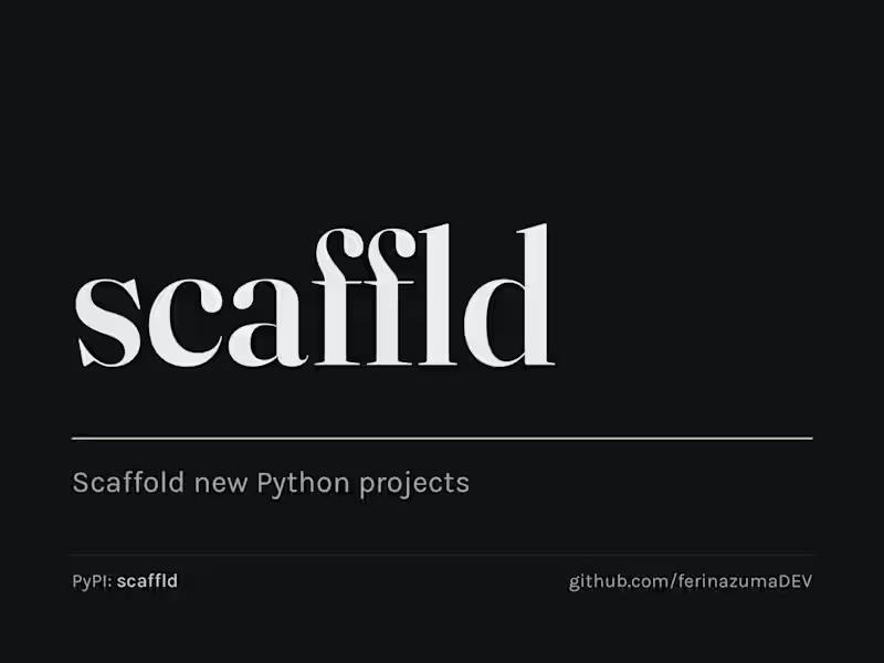 Cover image for scaffld — a TUI that scaffolds ready-to-run Python projects