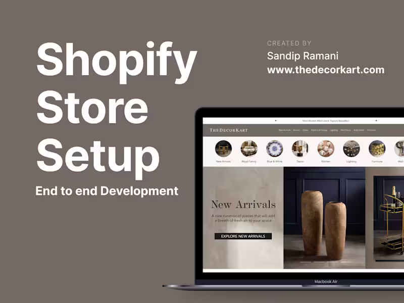 Cover image for Shopify Store build or redesign - [ end to end ]