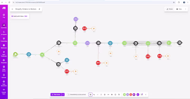 Cover image for Shopify-to-Notion Order Management Automation (Make.com (htt...