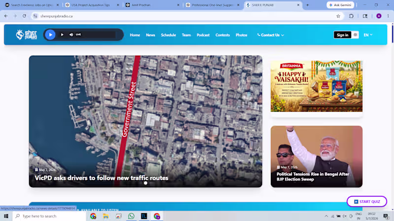 Cover image for Shere Punjab News Channel Platform
Developed