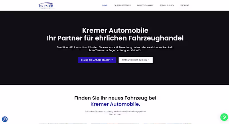 Cover image for Kremer Automobile — AI-Powered Car Dealership Platform