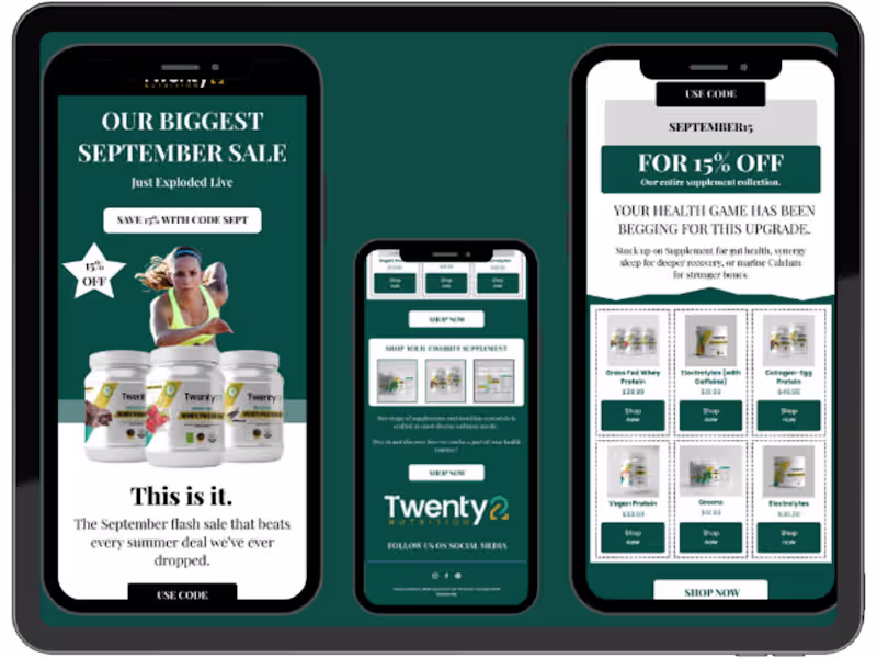 Cover image for High-Converting Email Campaigns for Supplement Brand