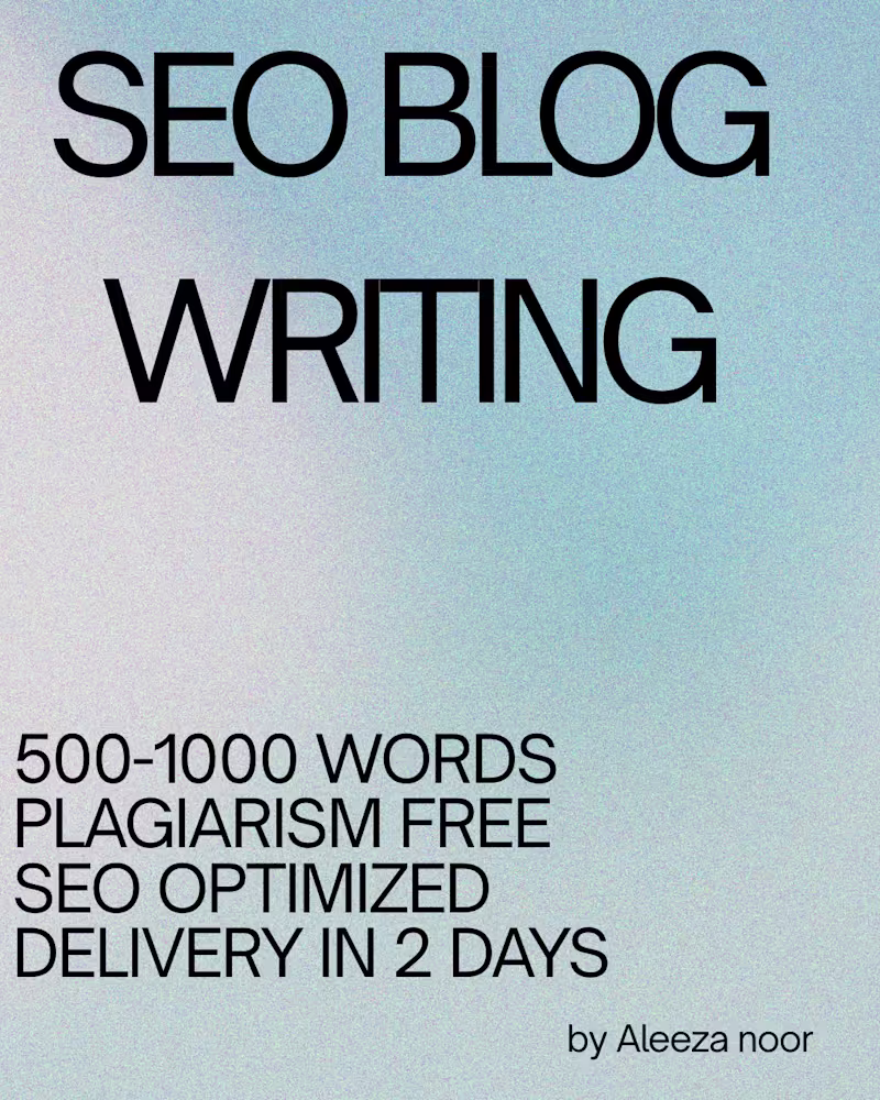Cover image for I will write SEO blog posts for your website.