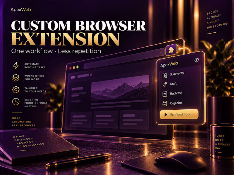Cover image for Custom Chrome Extension for One Repetitive Browser Task