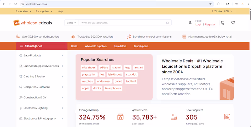 Cover image for WholesaleDeals.co.uk (http://Deals.co.uk) – Large-Scale B2B