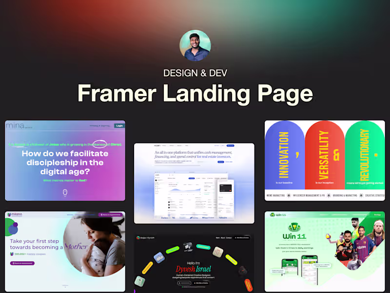 Cover image for Framer Landing Page Design & Development