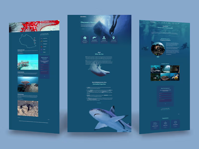 Cover image for Website designed and built for Scuba@, a curated brand withi...