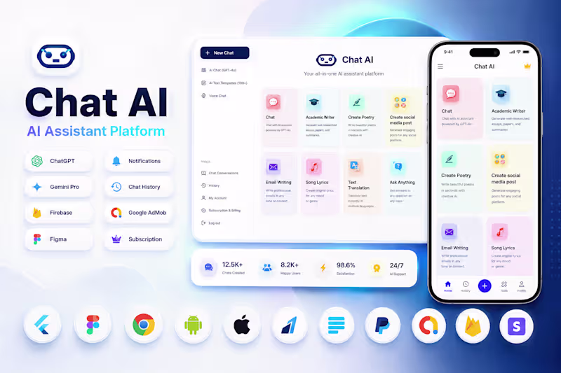 Cover image for Chat AI Web & Mobile App