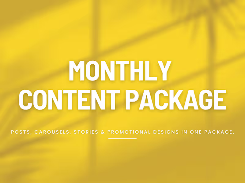 Cover image for Monthly Social Media Content Package