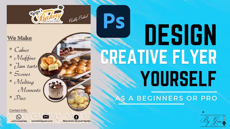 Cover image for How to Design a professional Flyer in Photoshop (Bakery Flyer) …