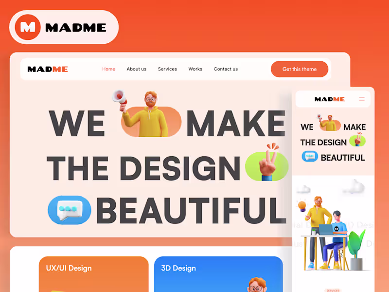Cover image for MADME — Creative Digital Marketing Agency Website