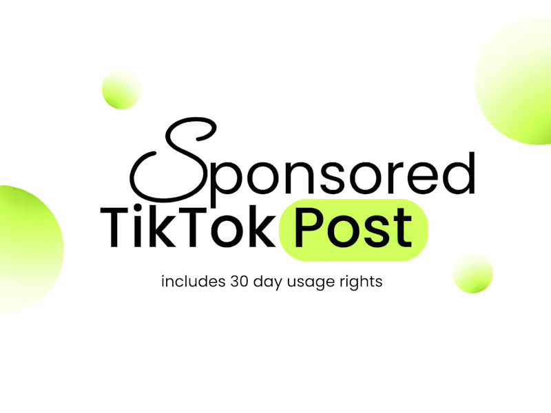 Cover image for Sponsored TikTok Post