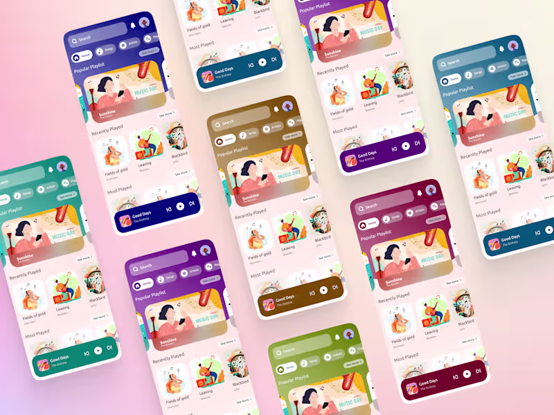 Cover image for Music Player App Ui Design