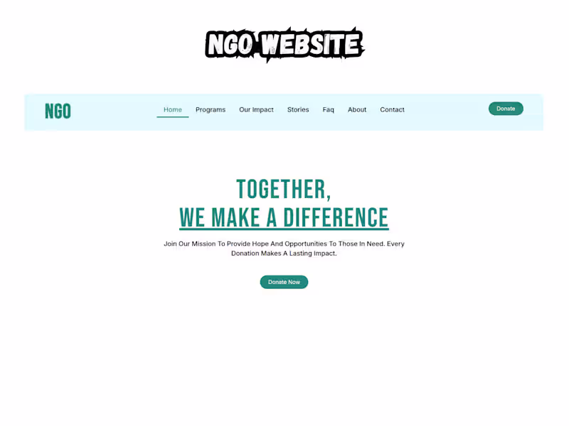 Cover image for NGO Website Design Project
