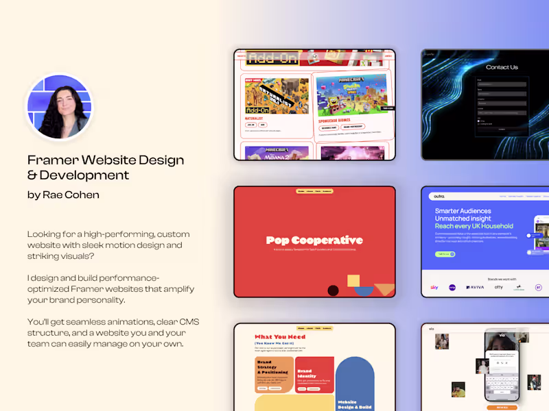 Cover image for Framer Website Design & Development