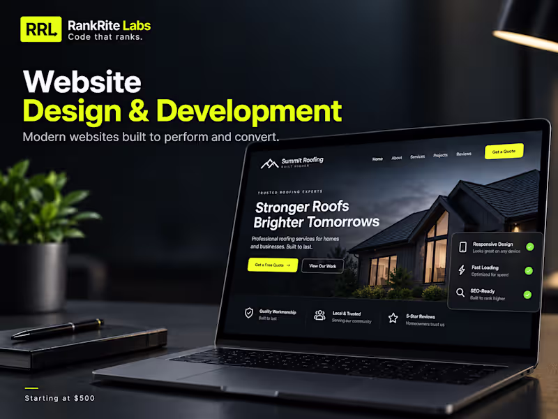 Cover image for Website Design & Development - Starting at $500