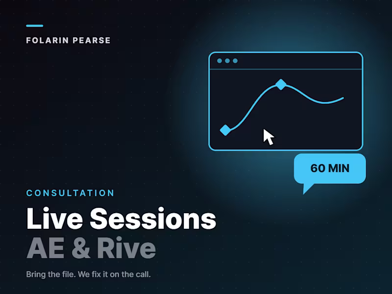 Cover image for Motion Design & Rive Consultation