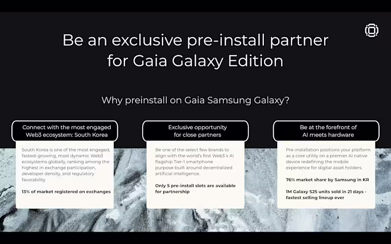 Cover image for Pitch Deck for Gaia AI co-sponsorship opportunity at Korea B...