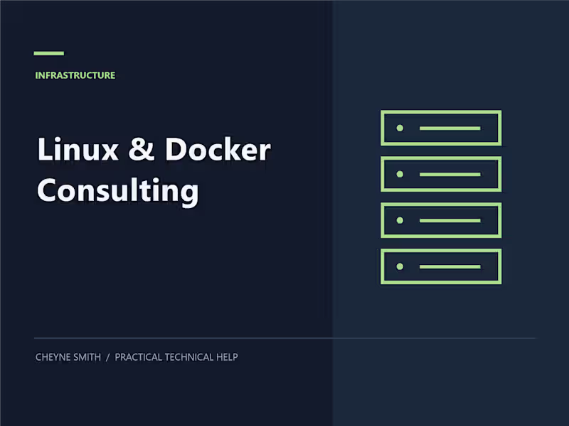 Cover image for Linux, Docker & Self-Hosted Infrastructure Consulting