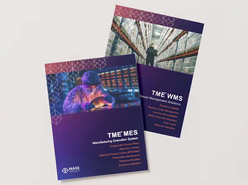 Cover image for Product Brochures for Manufacturing Software Solution Company