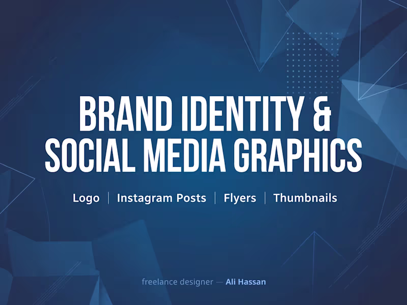Cover image for Brand Identity & Social Media Graphics | Logo, Flyers, Thumbnail