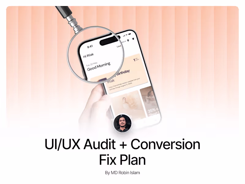 Cover image for UI/UX Audit + Conversion Fix Plan