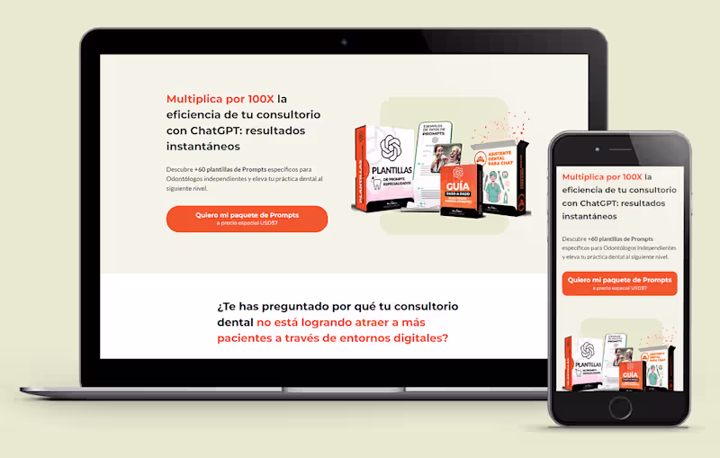 Cover image for Expande Tu Consultorio — Training Landing Page for Dentists