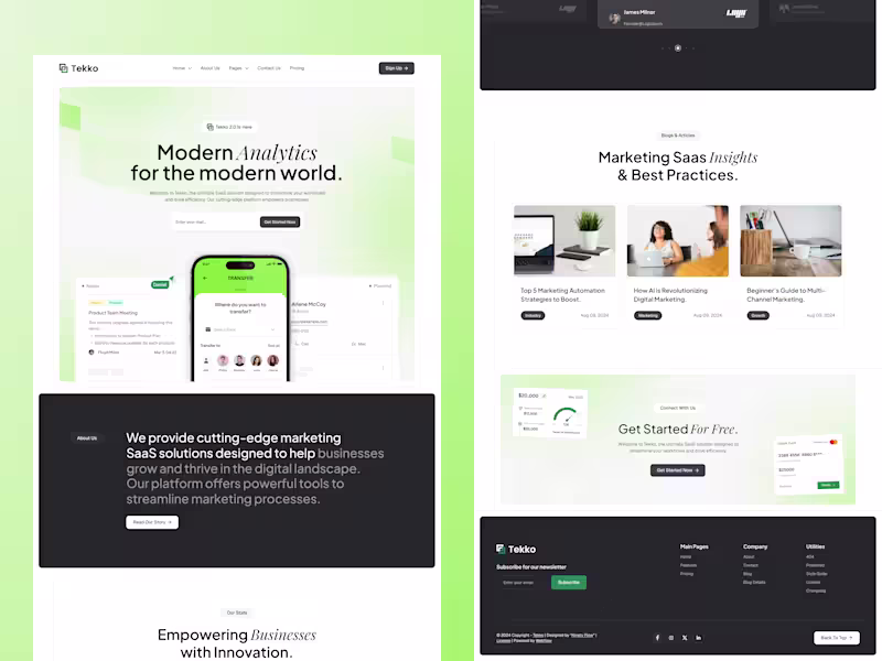 Cover image for Tekko – Premium SaaS & Startup Webflow Template.