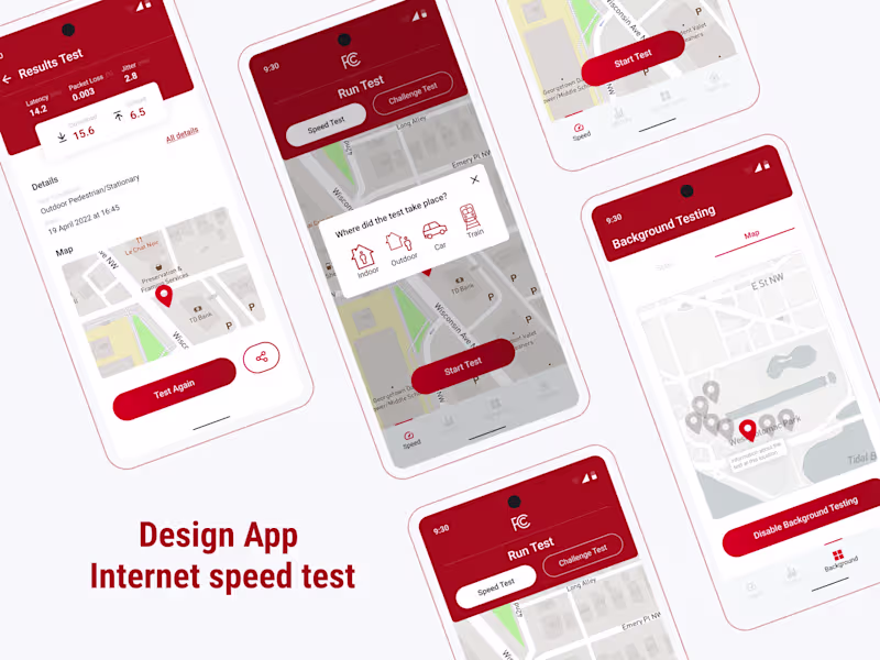 Cover image for Application design - Internet Speed Test