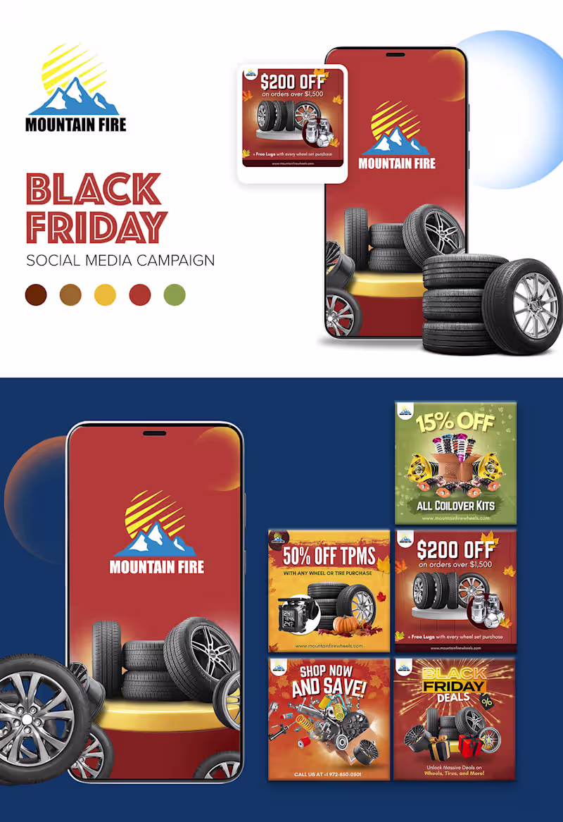 Cover image for Social Media Campaign - Mountain Fire Wheels :: Behance