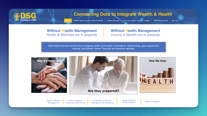 Cover image for Website Redesign & Client Site Development for DSG Network