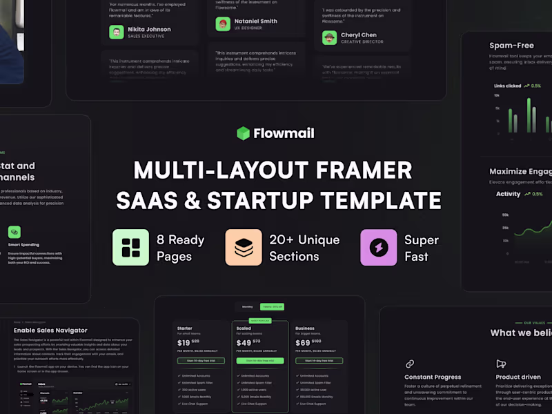 Cover image for Flowmail — SaaS & Startup Website