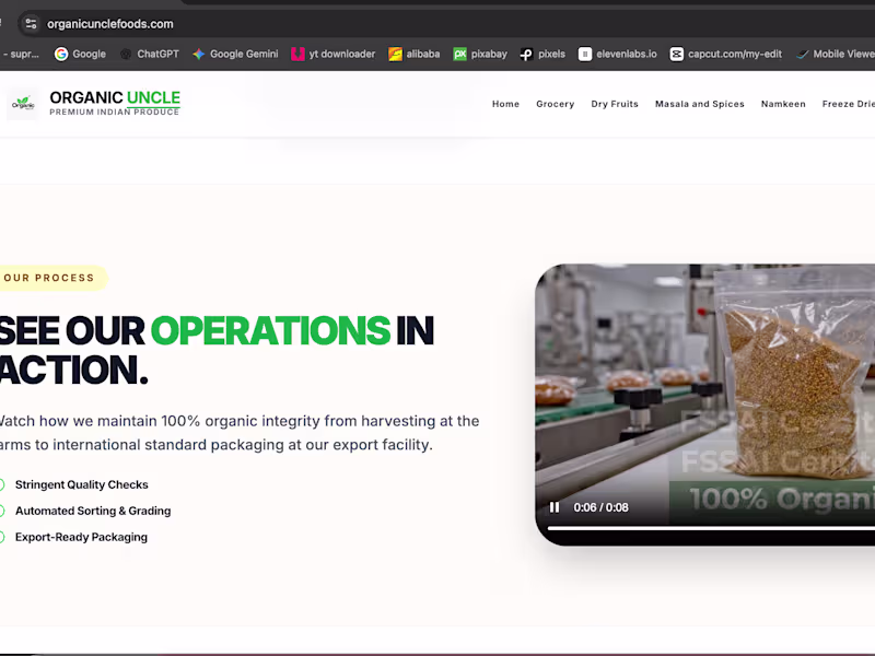 Cover image for Designed a sales-focused export website