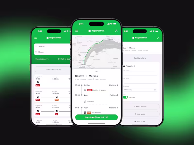 Cover image for Regional Transport App Redesign