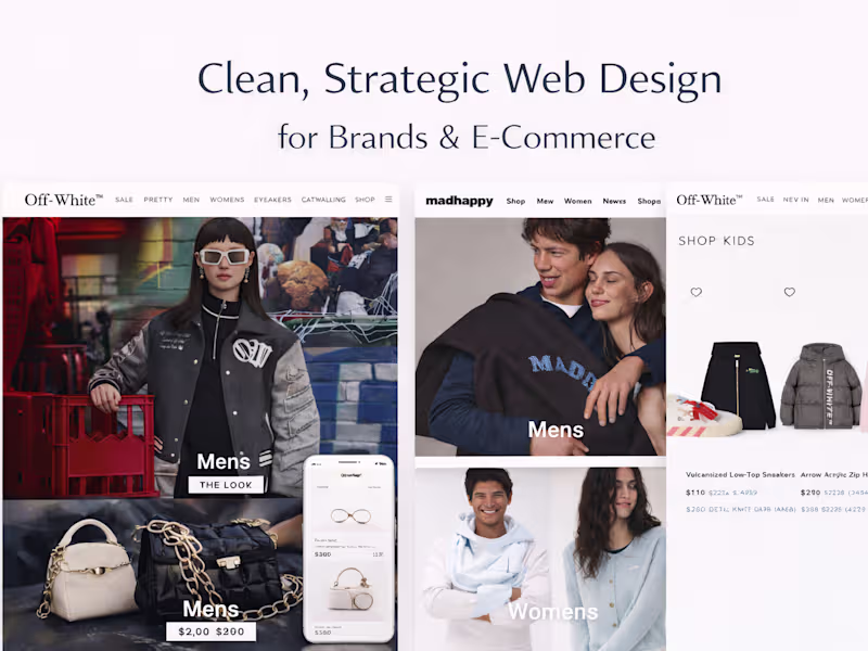 Cover image for Web Design for Modern Brands and E-commerce Brands