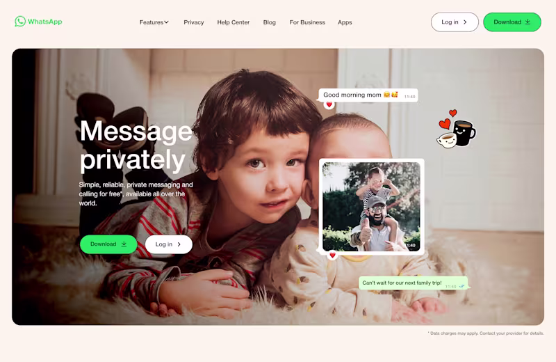 Cover image for WhatsApp Landing Page UI Recreation