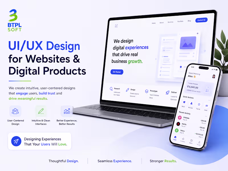 Cover image for UI/UX Design for Websites & Digital Products