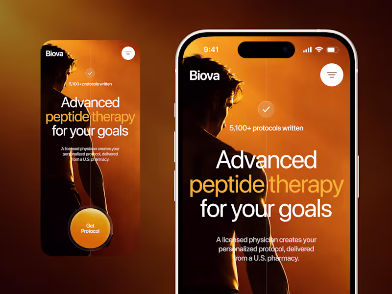 Cover image for Peptide Therapy Healthcare Mobile App