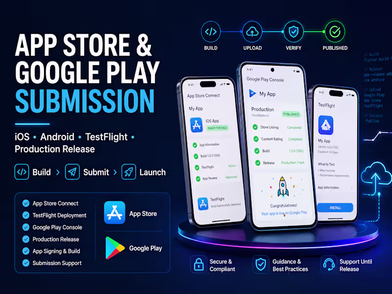 Cover image for App Store & Google Play Store Submission