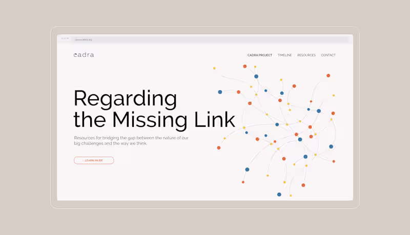 Cover image for The CADRA Project: Web Design / UI-UX / Brand Identity