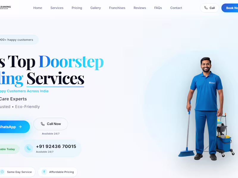 Cover image for CleaningKarigar — Website Rebuild & Conversion-Focused UX