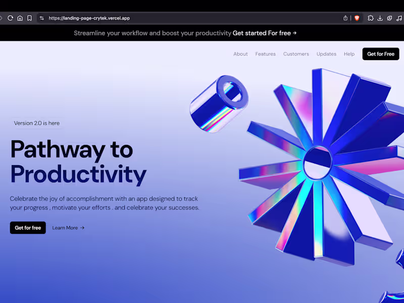 Cover image for Landing Page Design Project