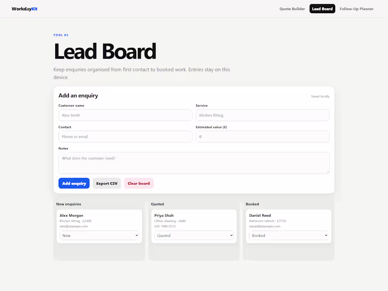 Cover image for Local-Service Enquiry Pipeline