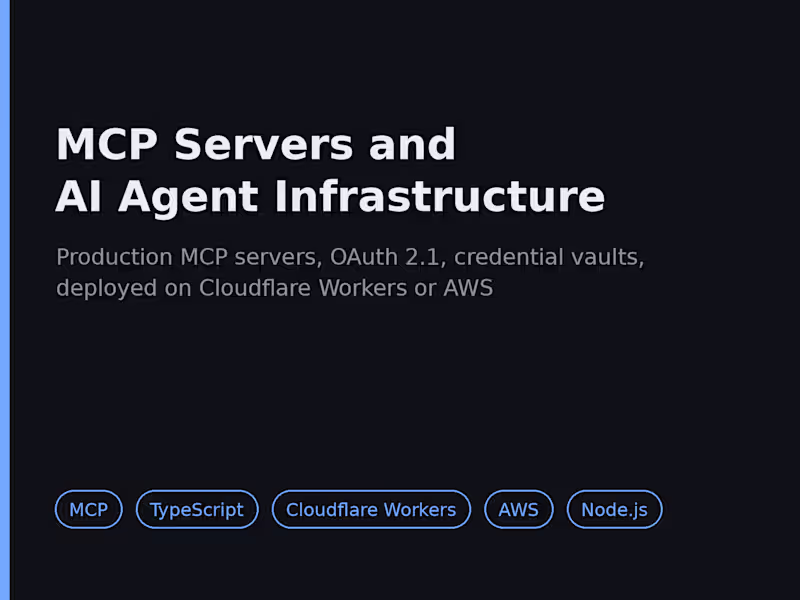 Cover image for MCP Server and AI Agent Infrastructure Build
