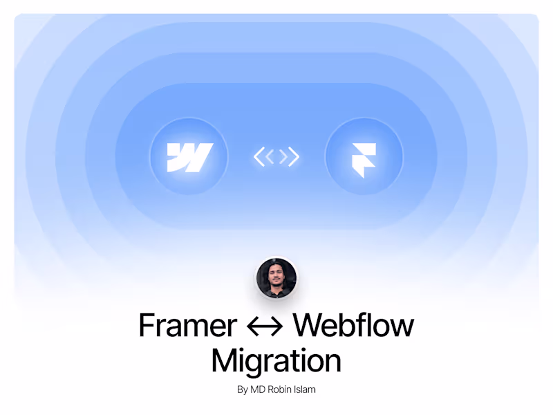 Cover image for Framer ↔ Webflow Migration — Switch Without Losing SEO