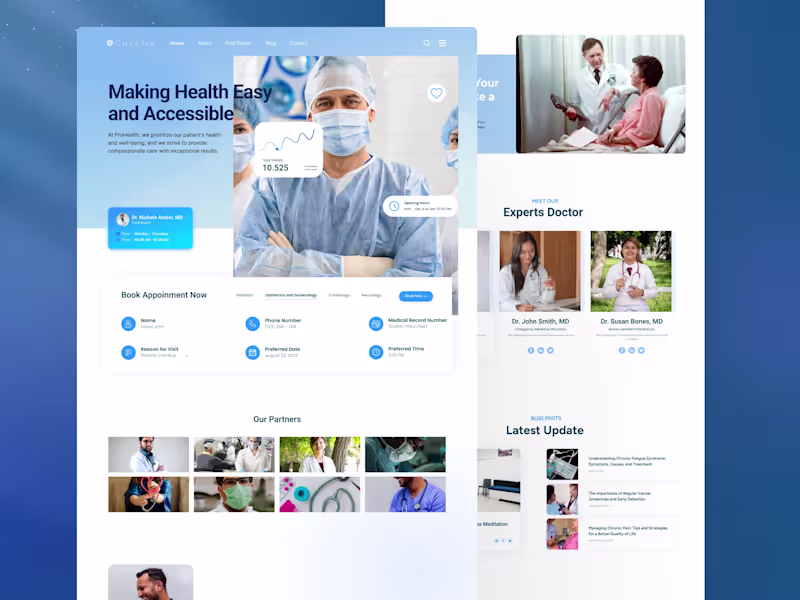 Cover image for Healthcare | UI Design