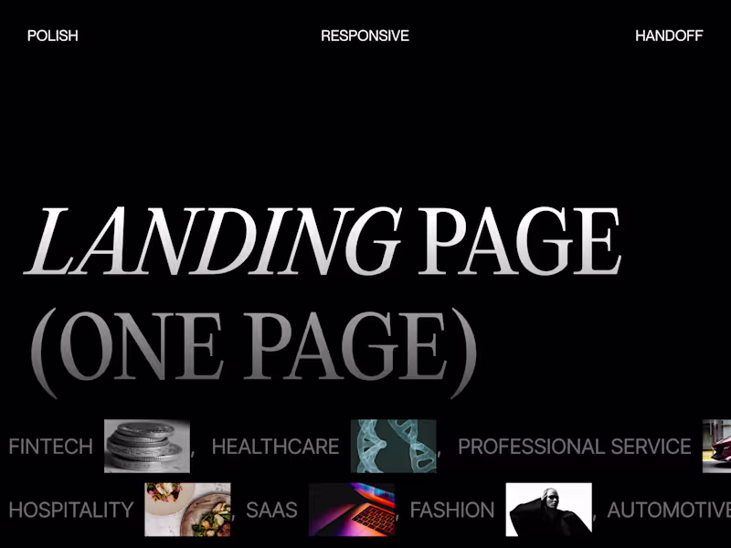 Cover image for Landing Page Design — Dev-Ready Figma File